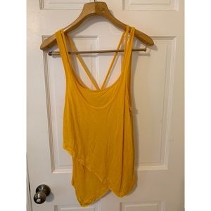 Free People// yellow strappy tank NWT